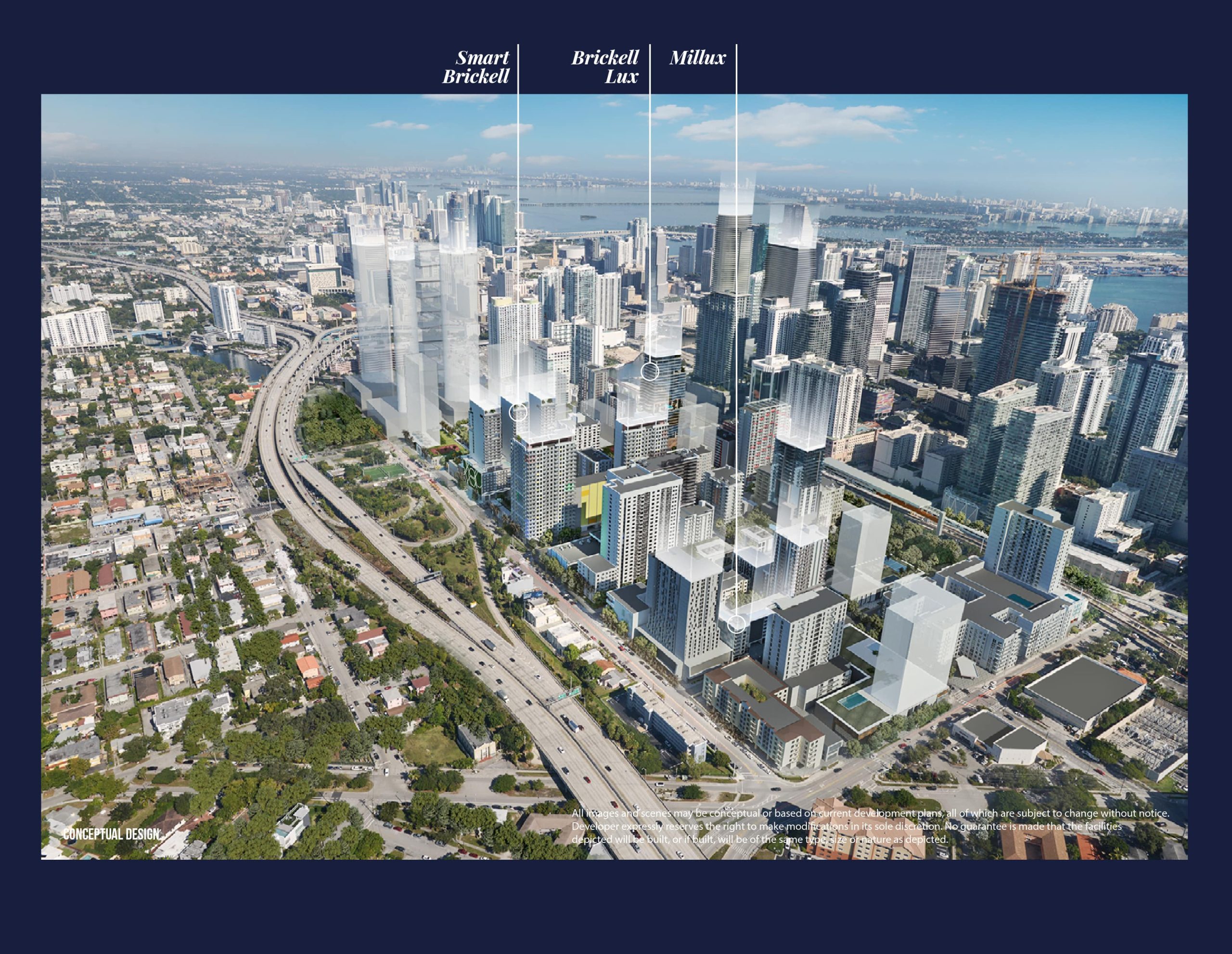 New renderings show the extent of the transformation that West Brickell will experience over the next five years.
